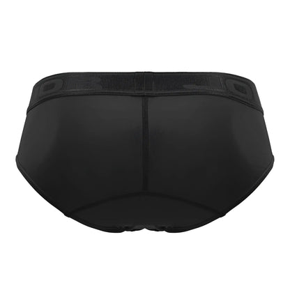 Black jor 2047 element briefs with smooth seamless fabric and elastic waistband featuring subtle branding