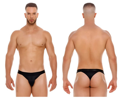 Black jor 2050 element thongs sleek satin finish form-fitting briefs perfect for comfortable everyday wear