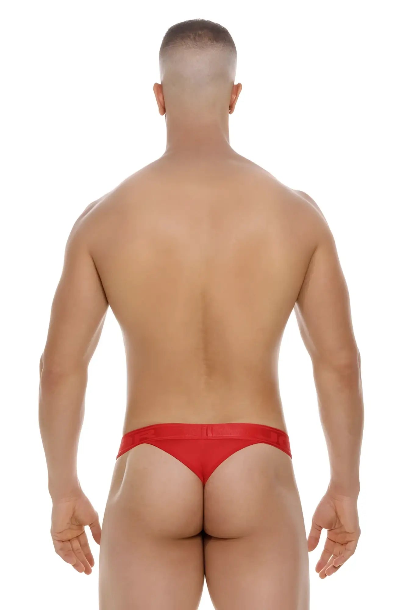 Red jor 2050 element thongs with smooth fabric finish form-fitting briefs in vibrant red