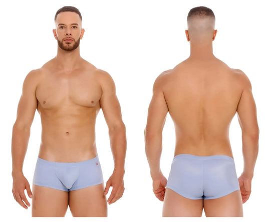 Light blue JOR 2069 Orion trunks seamless briefs with subtle textured finish and small logo on left hip