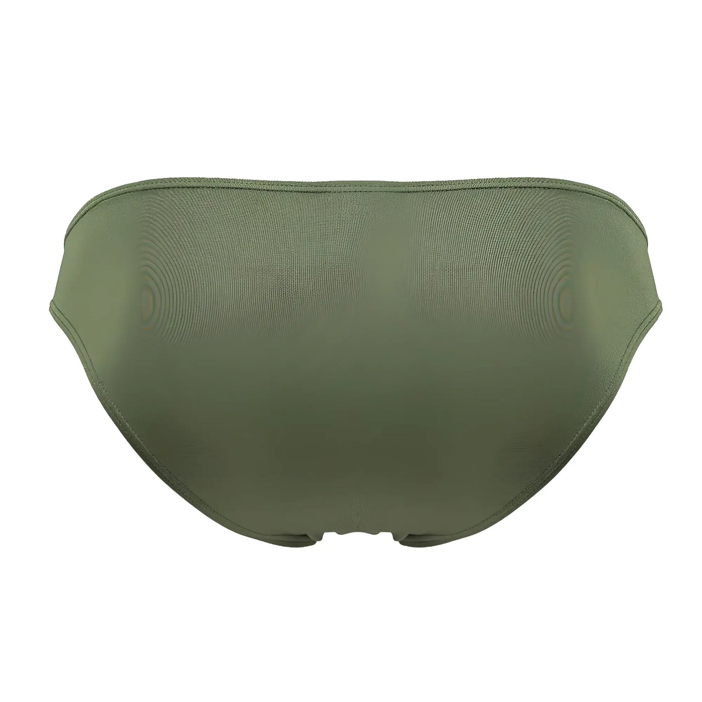 Olive green textured fabric bikini bottom jor 2072 titan bikini showing front view for swimwear use