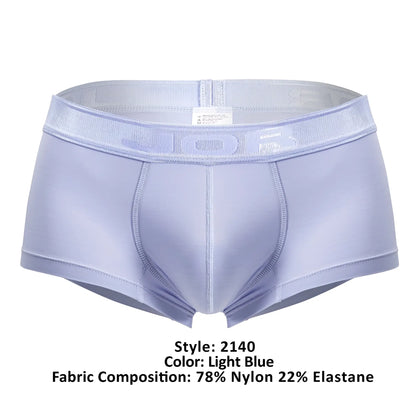 Light blue jor 2140 element trunks men’s briefs made of 78 nylon 22 elastane with smooth form fitting design