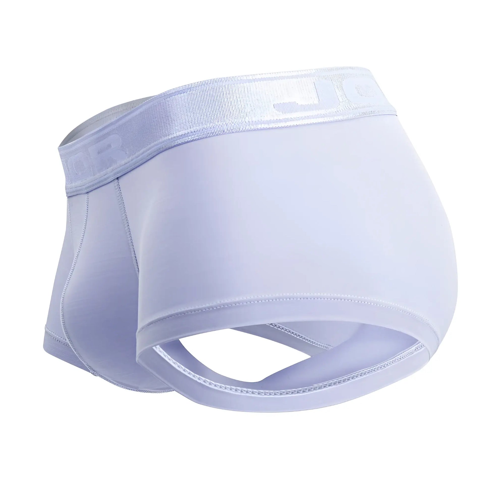 White men’s briefs jor 2140 element trunks in light blue with subtle sheen and elastic waistband with brand logo