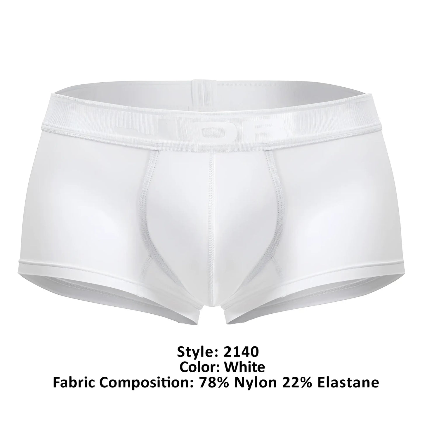 Jor 2140 element trunks white men’s briefs in 78 nylon 22 elastane with smooth form-fitting design and elastic waistband