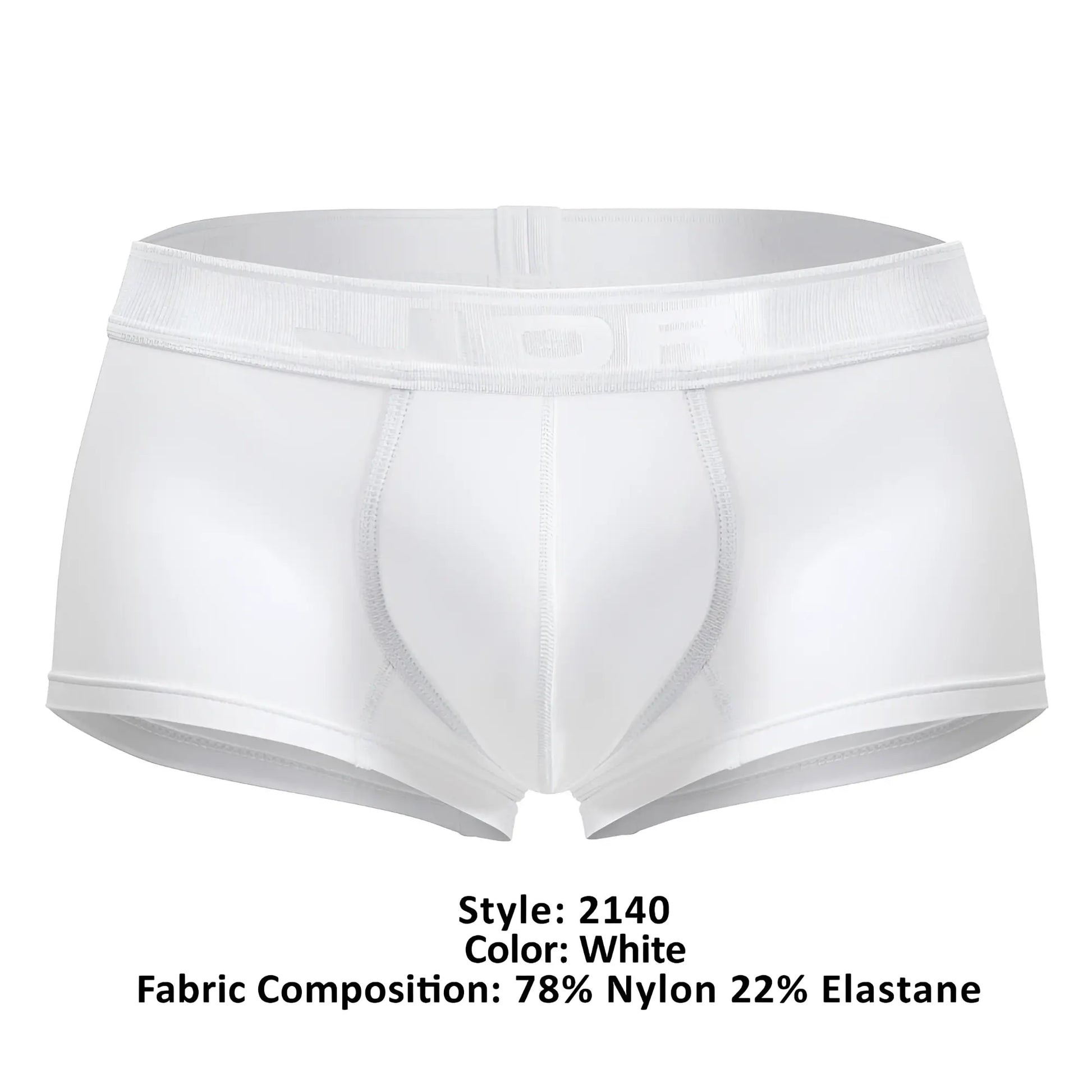Jor 2140 element trunks white men’s briefs in 78 nylon 22 elastane with smooth form-fitting design and elastic waistband