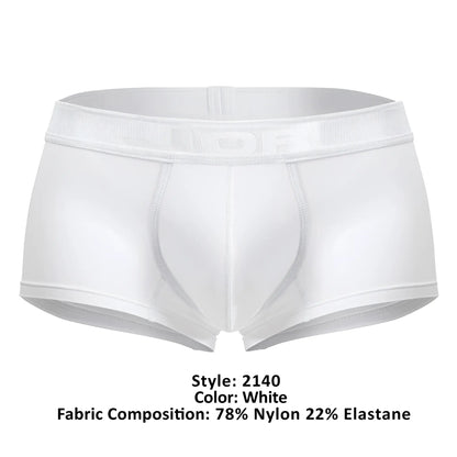 Jor 2140 element trunks white men’s briefs in 78 nylon 22 elastane with smooth form-fitting design and elastic waistband