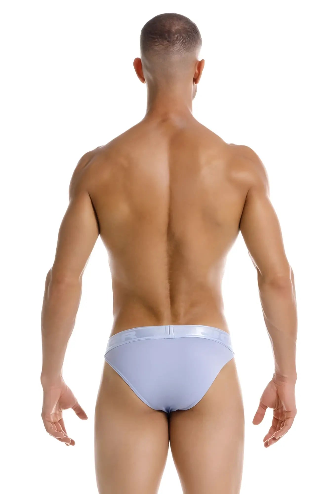Light blue JOR 2142 Element bikini briefs with smooth texture and matching elastic waistband