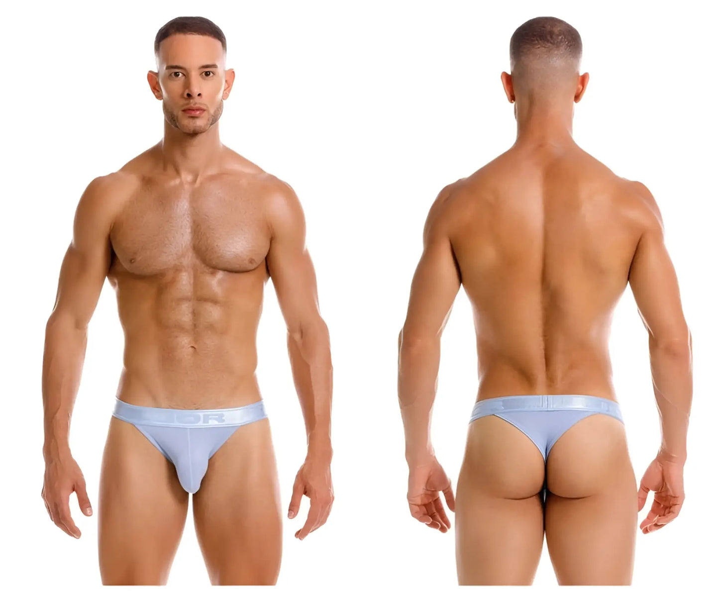 Light blue JOR 2144 Element athletic briefs with a subtle logo on the waistband designed for comfort and style