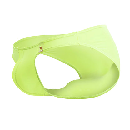 Bright lime green seamless fabric bikini bottom with minimalist design and subtle stitching jor 2150 apolo bikini neon yellow