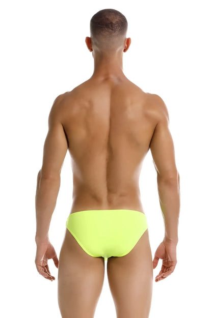 Bright neon yellow JOR 2150 Apolo bikini swim trunks made of lightweight fabric for swimming and beachwear