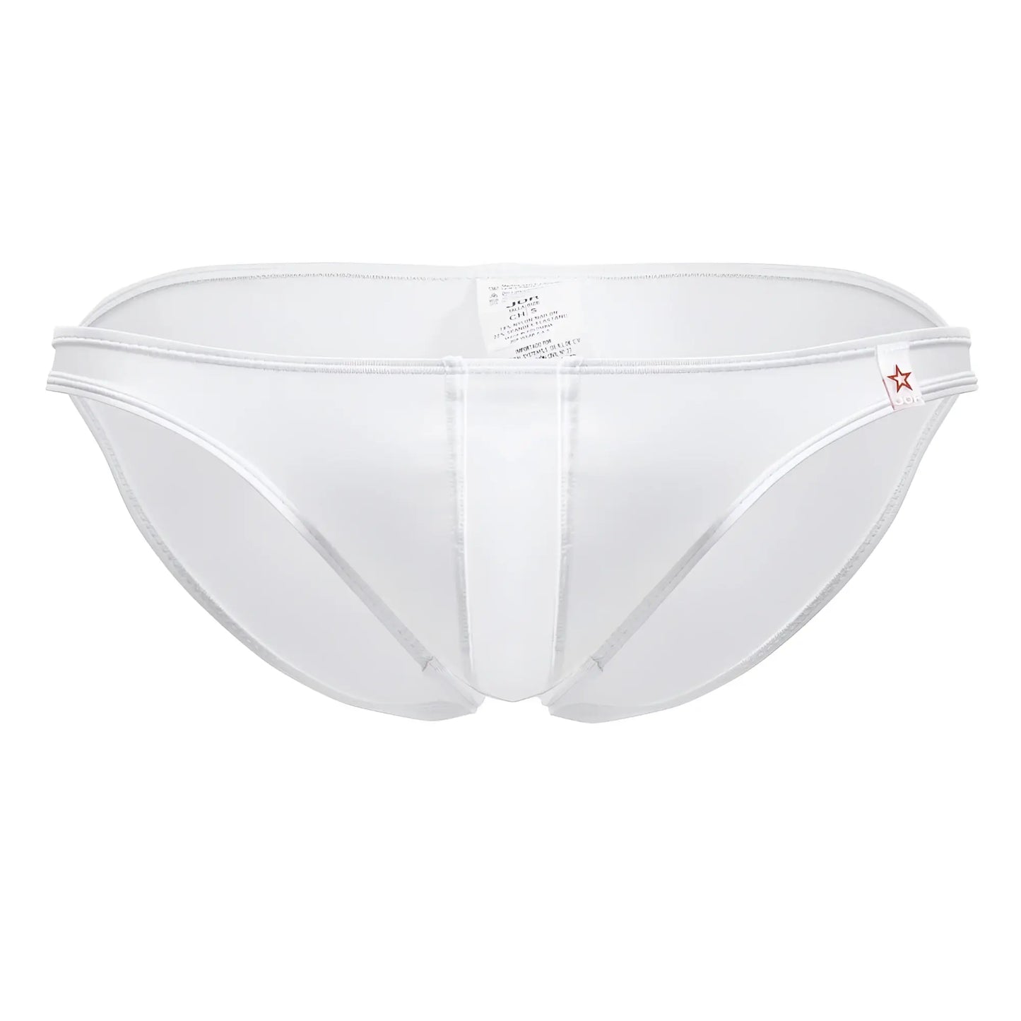 White mesh briefs jor 2150 apolo bikini with sleek form fitting design and subtle stitching details front view