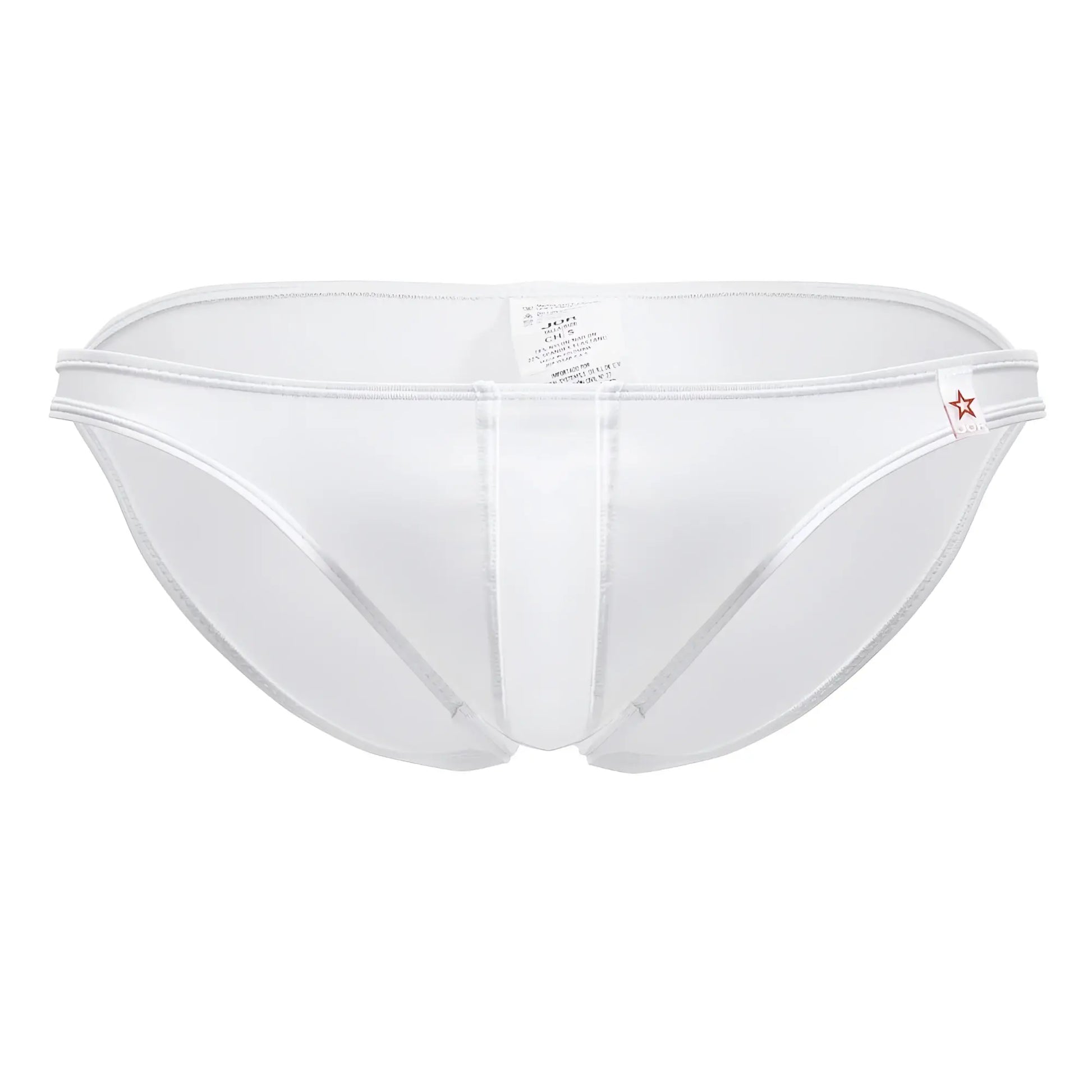 White mesh briefs jor 2150 apolo bikini with sleek form fitting design and subtle stitching details front view