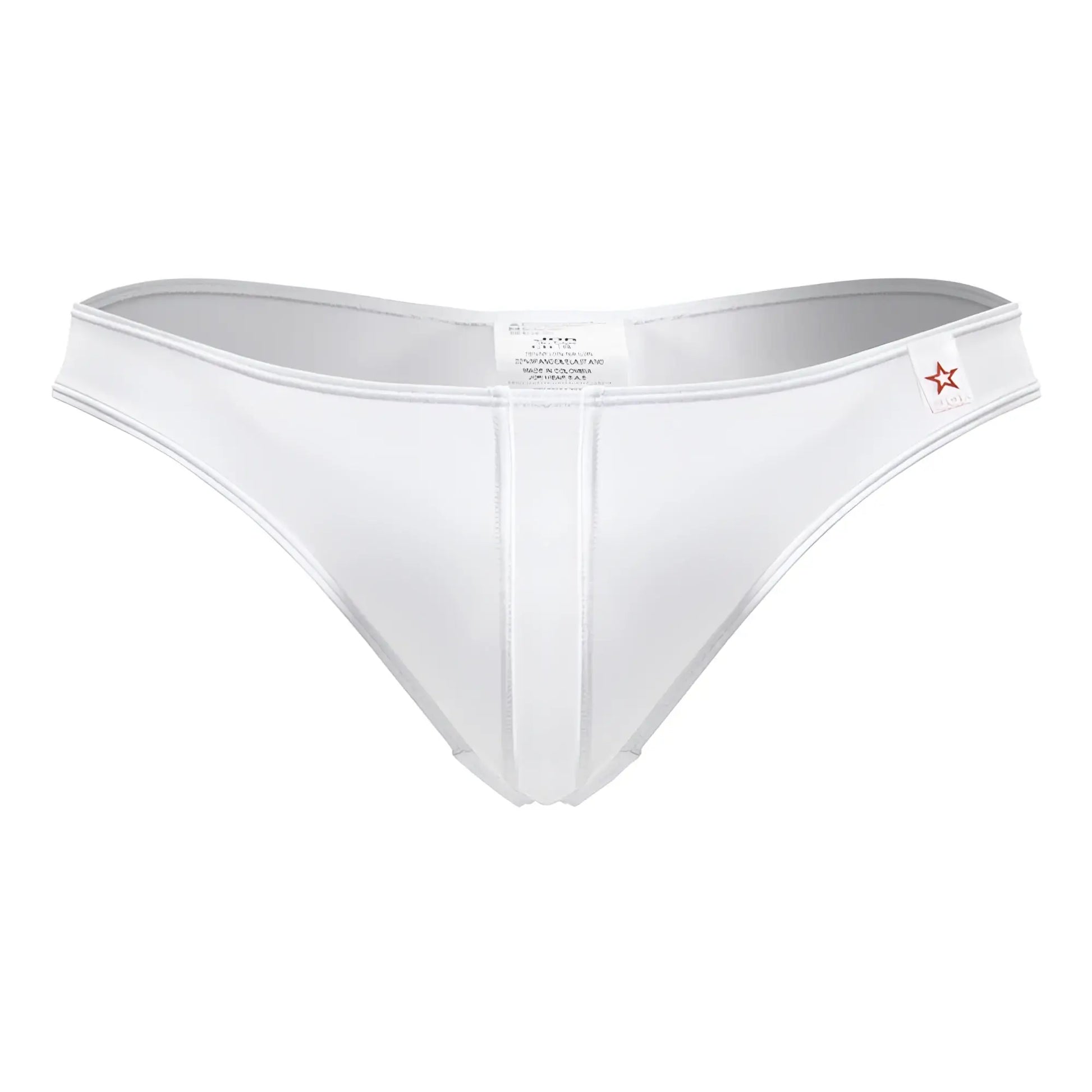 Jor 2151 apolo thongs in white with sleek minimalist design smooth fabric and subtle stitching details