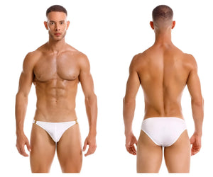 White briefs with gold trim from jor 2152 magnus bikini in white featuring a sleek comfortable design