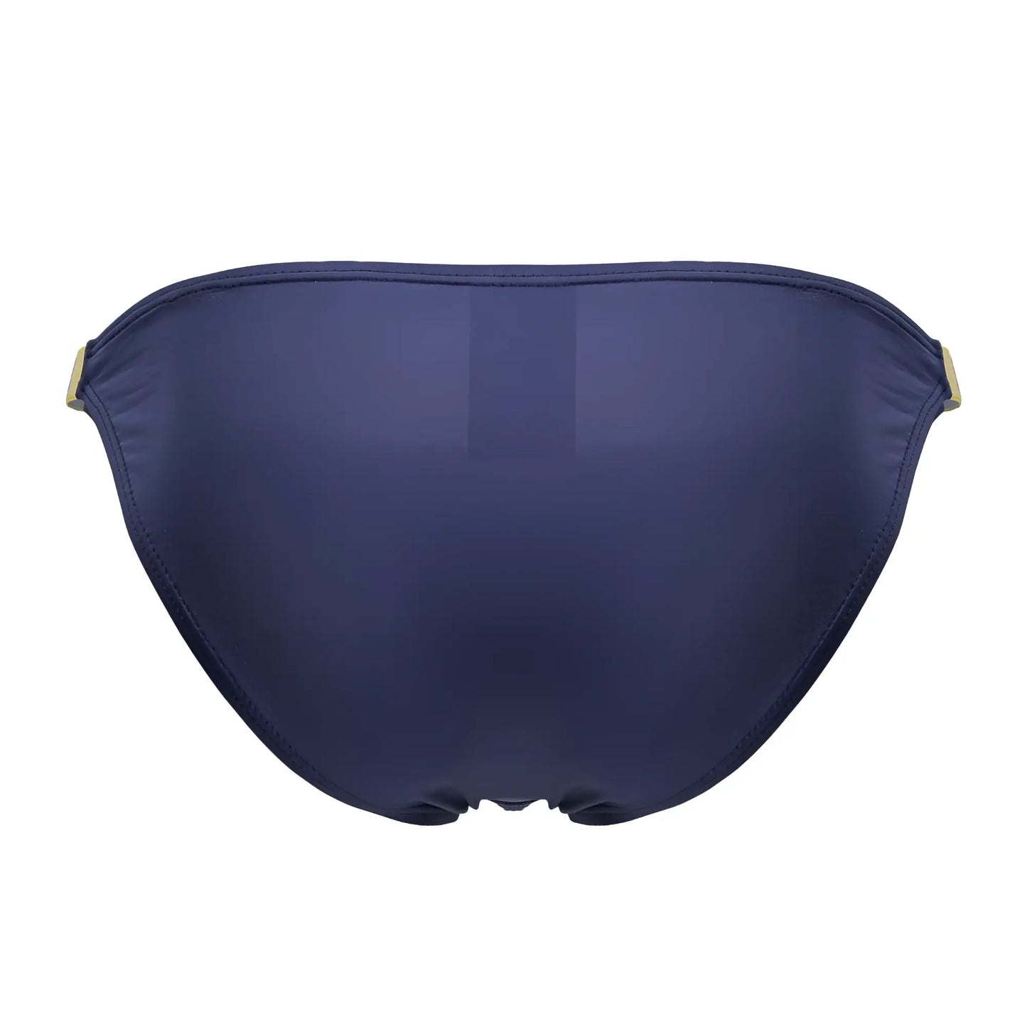 Navy blue eros bikini bottom with gold toned side ties in color petrol for stylish swimwear looks