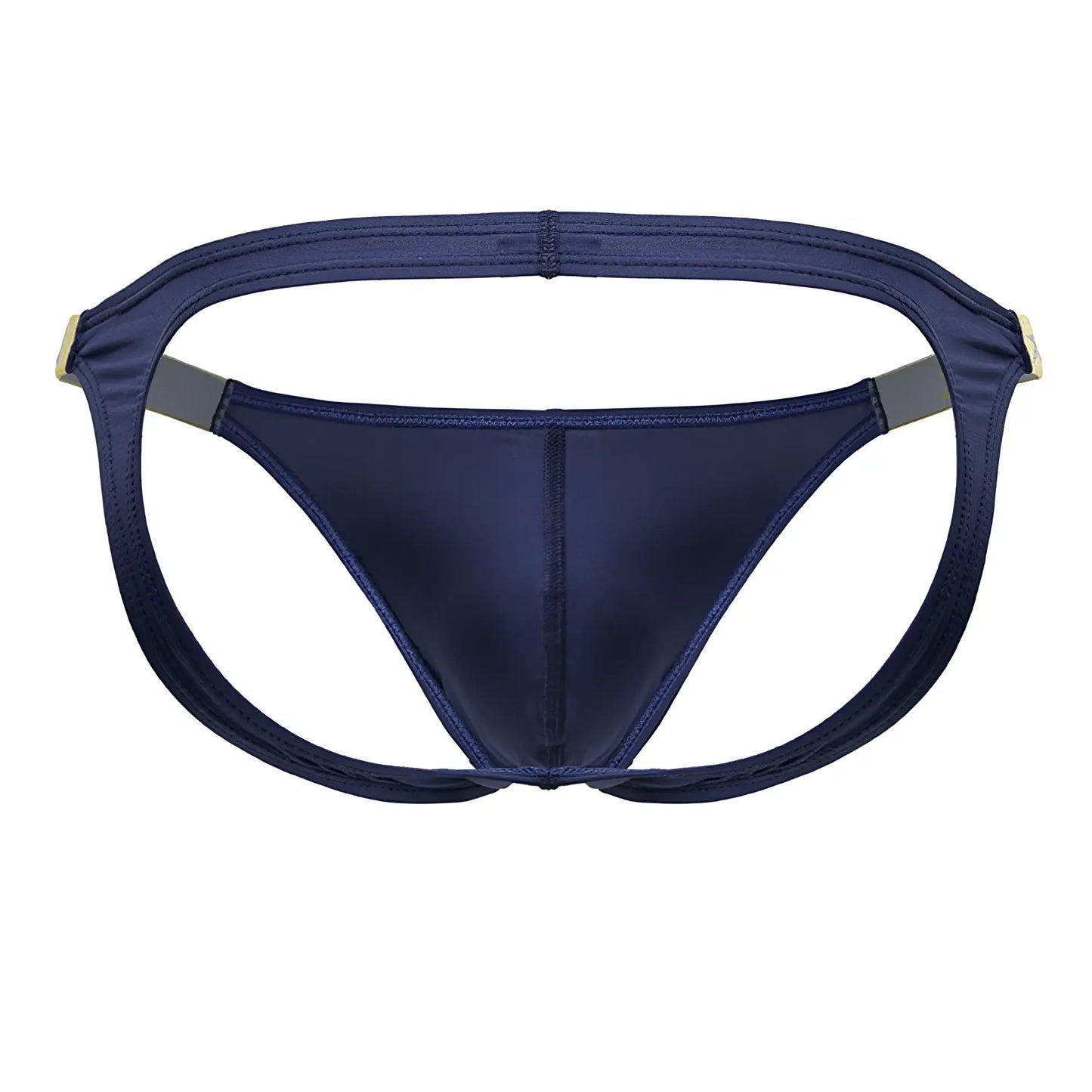 Navy blue satin briefs jor 2157 eros jockstrap with sleek fit and subtle gold-tone hardware accents in petrol color