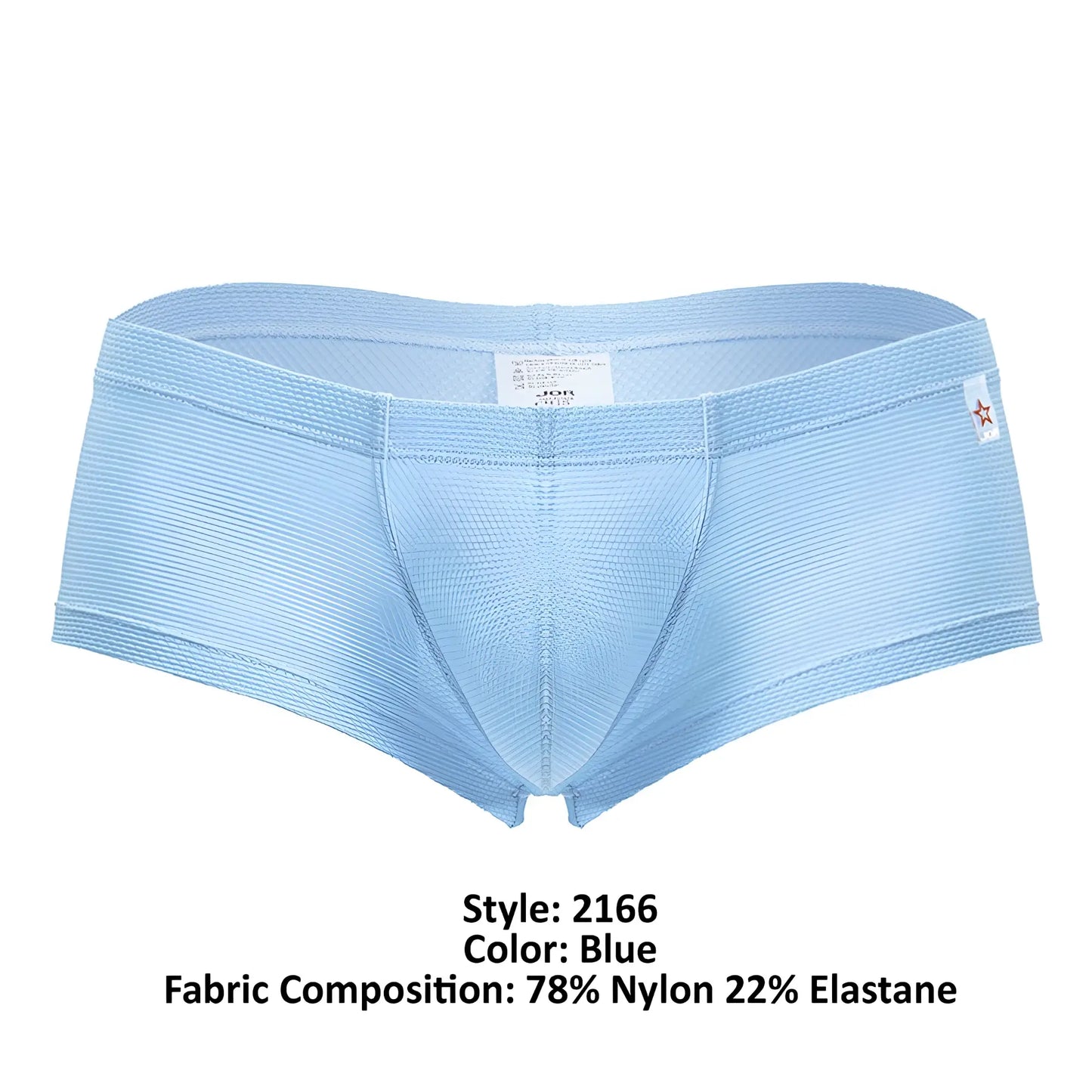 Light blue jor 2166 Nova trunks men’s briefs with ribbed texture made of 78 nylon and 22 elastane