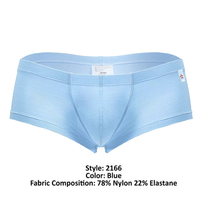 Light blue jor 2166 Nova trunks men’s briefs with ribbed texture made of 78 nylon and 22 elastane