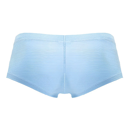 Light blue jor 2166 nova trunks briefs with a subtle woven pattern and textured fabric design