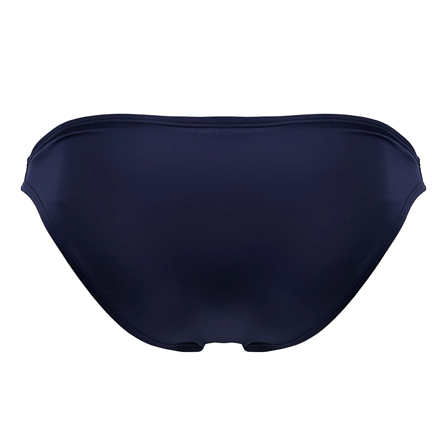Navy blue jor 2191 travel swim bikini bottom with smooth stretchy fabric finish shown from the back side