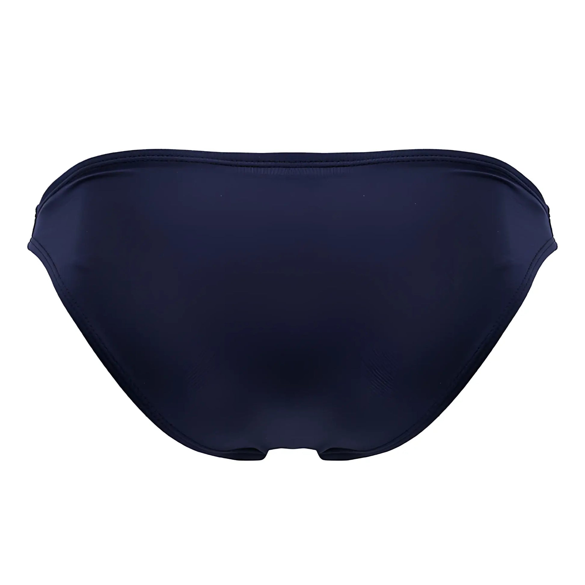 Navy blue jor 2191 travel swim bikini bottom with smooth stretchy fabric finish shown from the back side