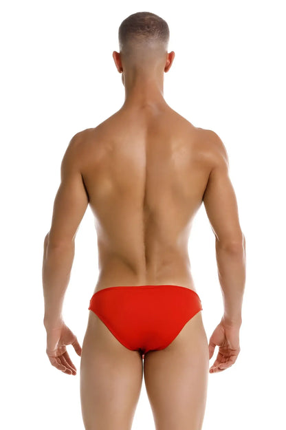 Vibrant red jor 2191 travel swim bikini with form-fitting seamless design for comfortable swimwear use