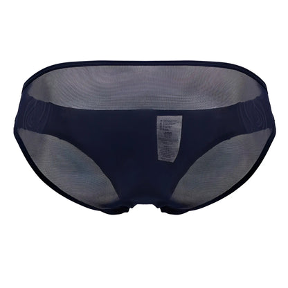 Navy blue jor 2241 origin briefs with mesh fabric and solid waistband front view for comfortable wear