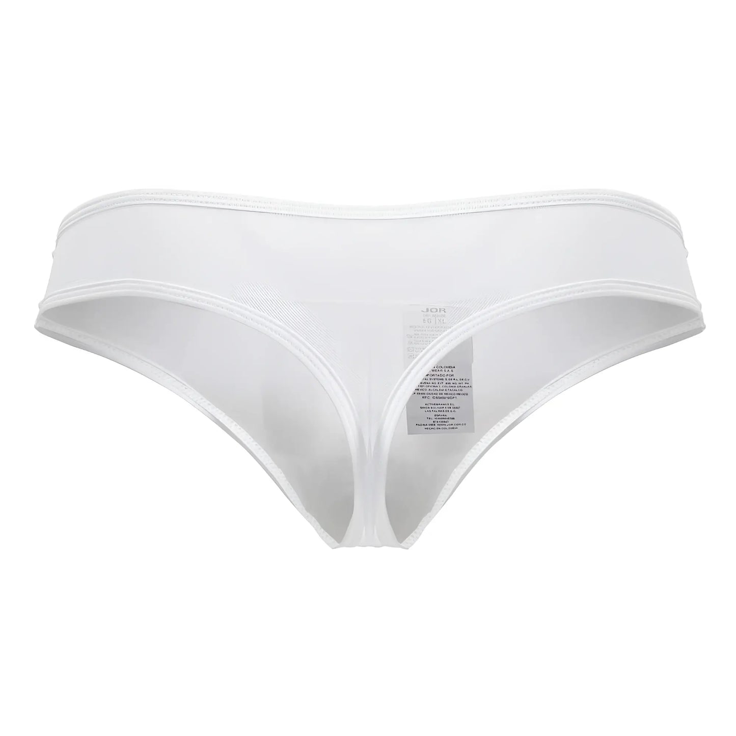 White mesh jor 2242 origin thong with smooth seamless design and subtle brand tag visible at the back
