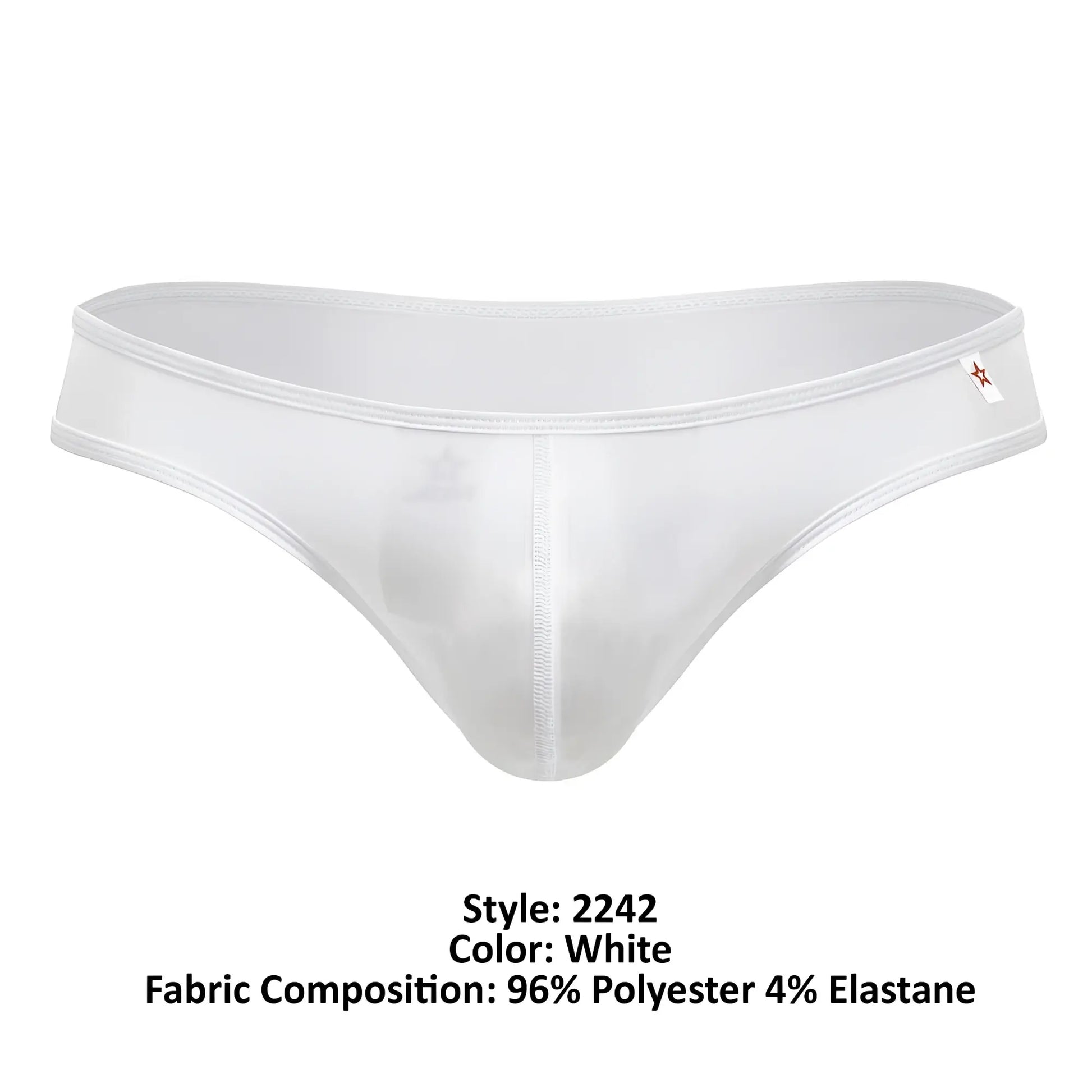 White sheer mesh briefs jor 2242 origin thong made of 96 polyester and 4 elastane front view