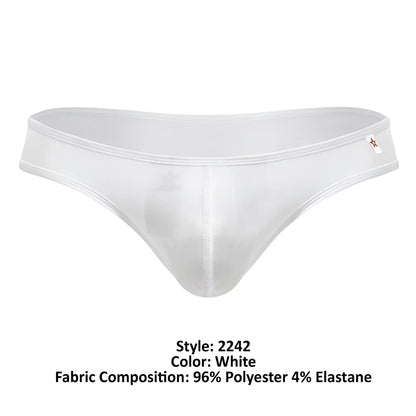 White sheer mesh briefs jor 2242 origin thong made of 96 polyester and 4 elastane front view
