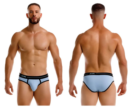 Light blue jor 2244 astra briefs with black trim made of soft fabric for comfortable everyday wear