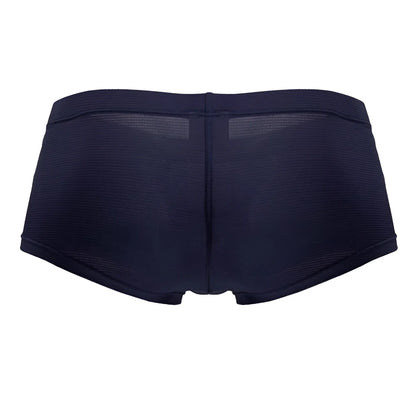 Dark navy blue jor 2246 cosmo trunks seamless briefs with ribbed texture and mesh panels at the back