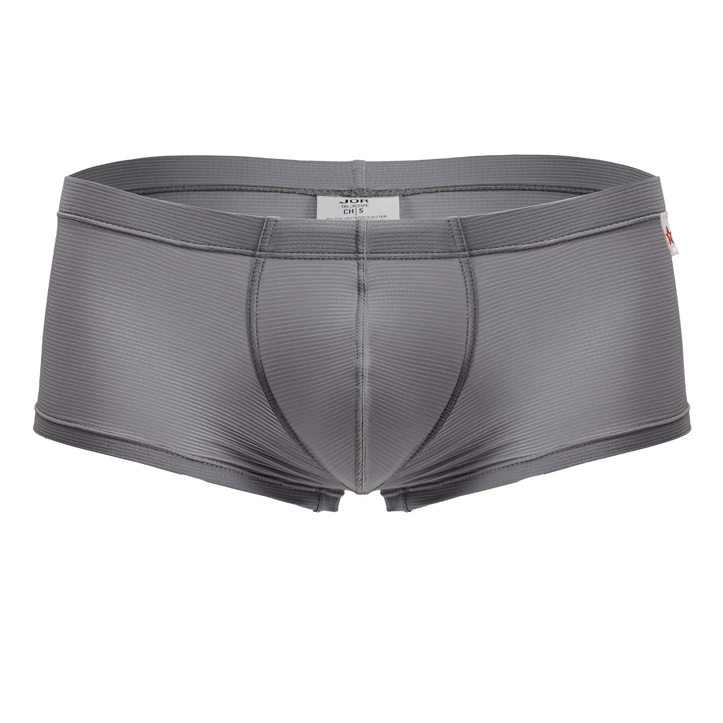 Gray jor 2246 cosmo trunks men’s briefs with ribbed texture and elastic waistband in gray color