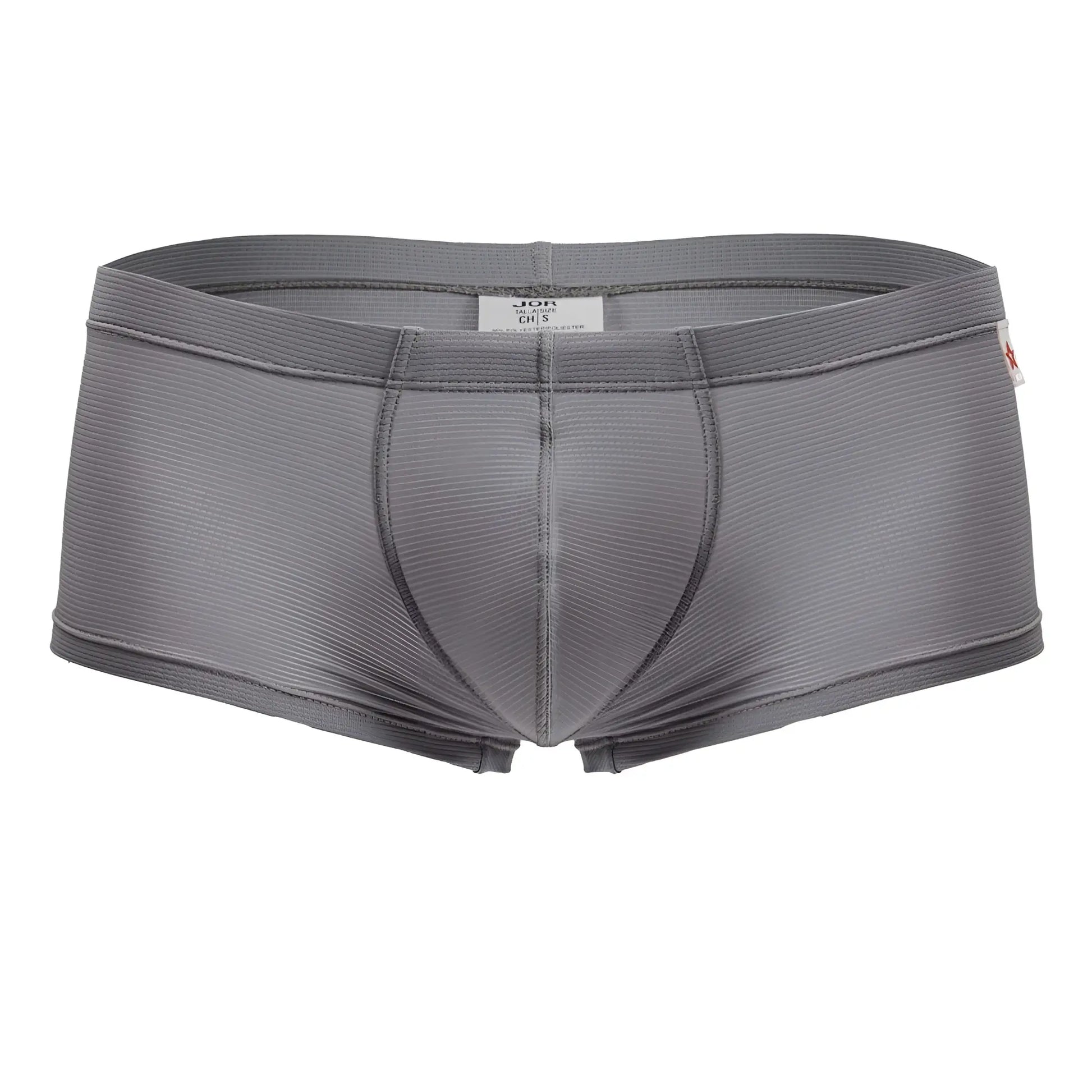 Gray jor 2246 cosmo trunks men’s briefs with ribbed texture and elastic waistband in gray color