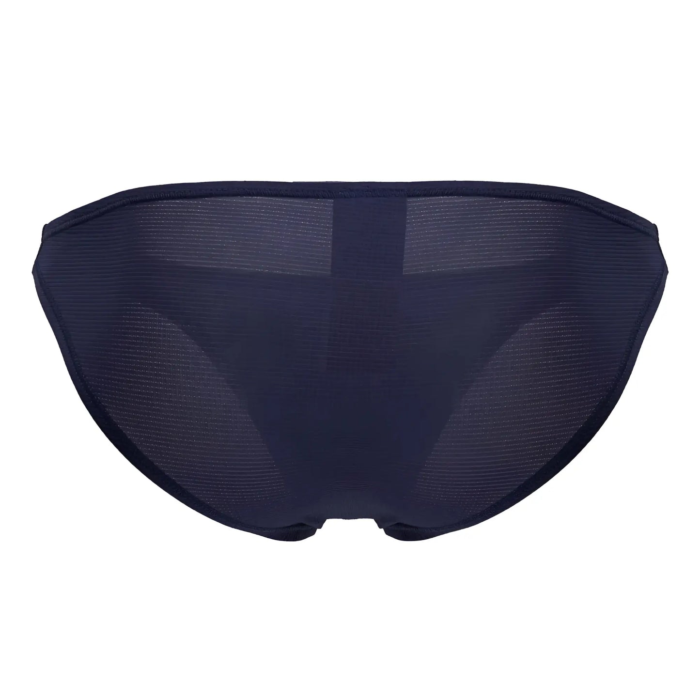 Dark navy jor 2247 cosmo bikini briefs with mesh and a solid fabric panel at the center in blue