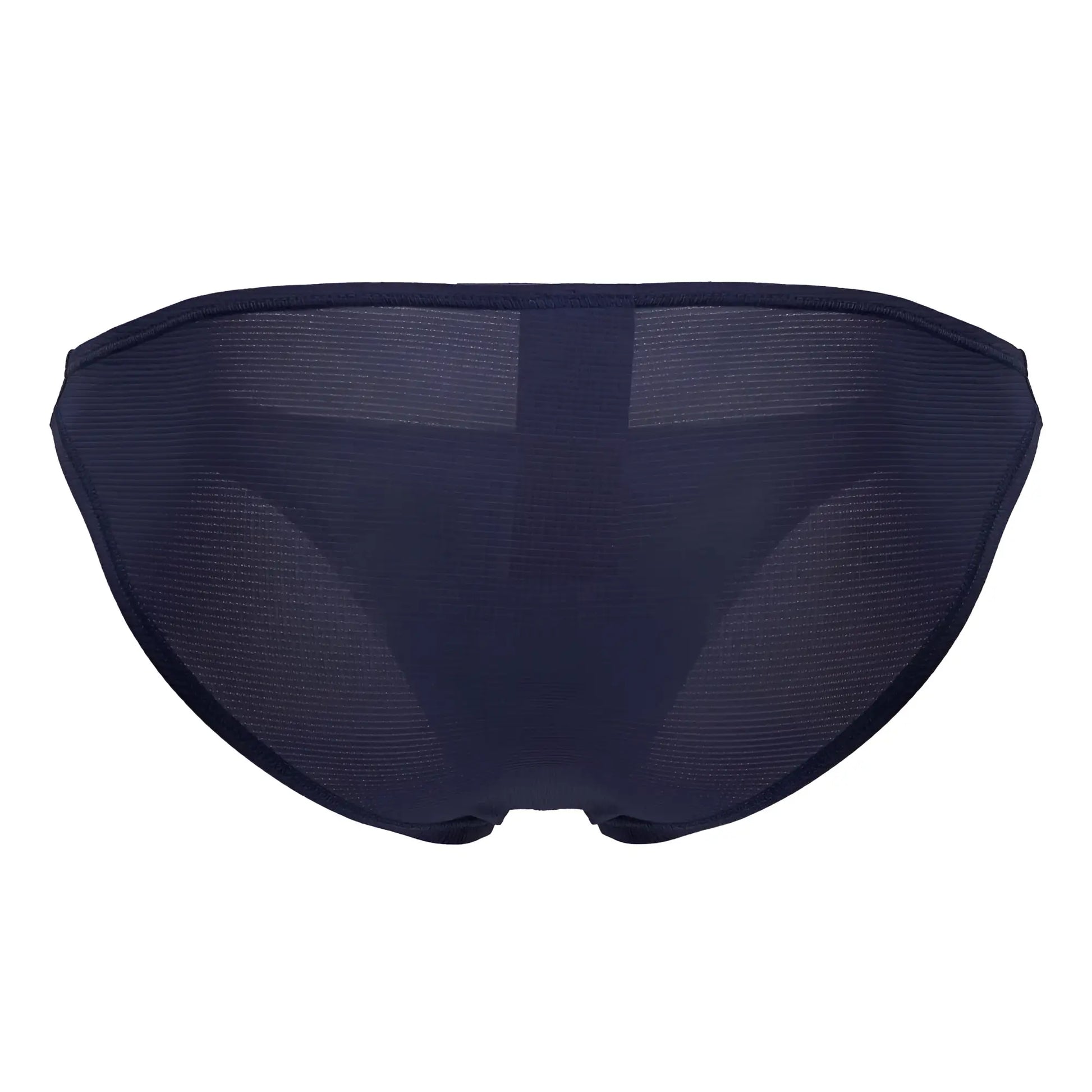 Dark navy jor 2247 cosmo bikini briefs with mesh and a solid fabric panel at the center in blue