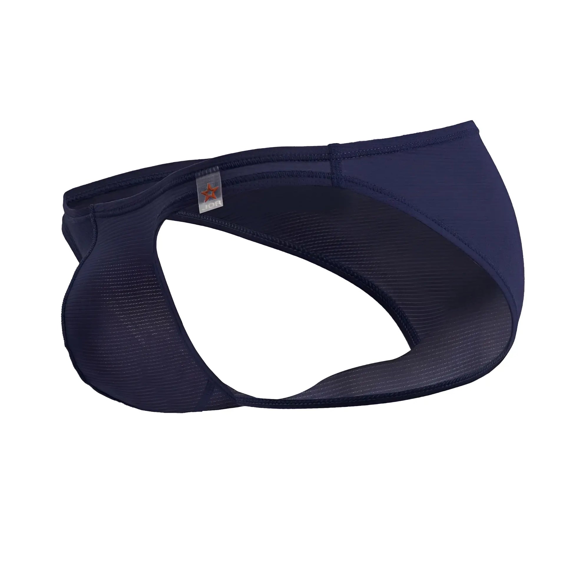Navy blue jor 2247 cosmo bikini athletic briefs with ribbed textured fabric and reinforced stitching along edges