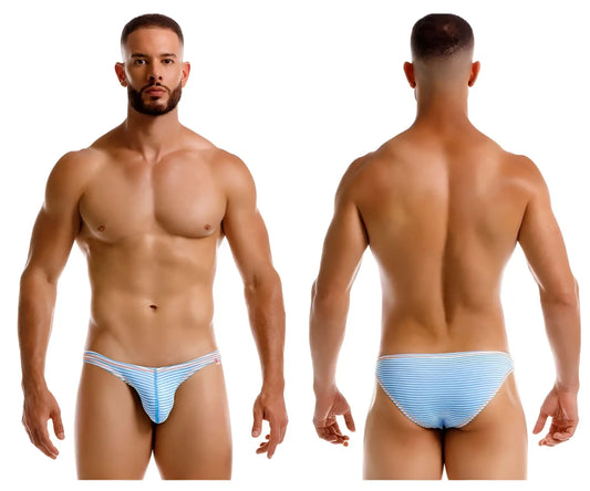 Light blue and white striped men’s briefs JOR 2249 Sour Bikini color blue with comfortable fabric