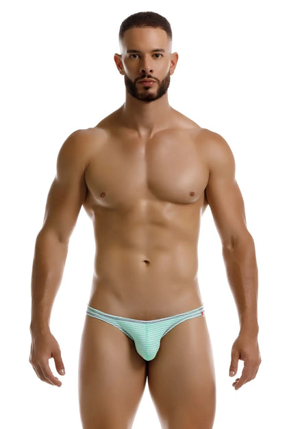 Men’s briefs jor 2249 sour bikini color mint with light blue stripes and a snug form-fitting design