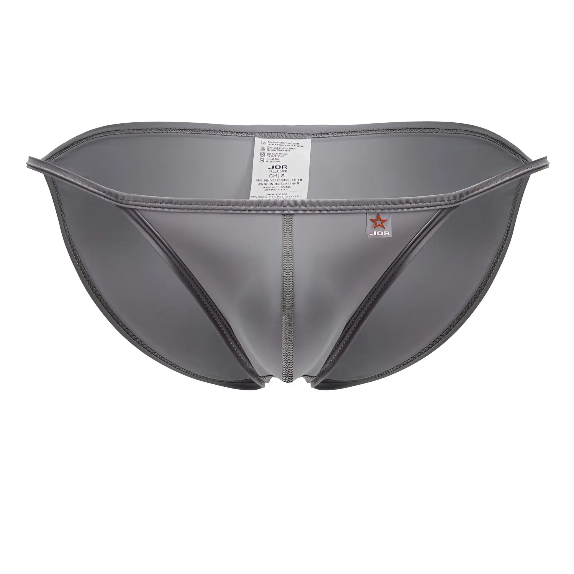 Gray jor 2257 axel bikini briefs with sleek form fitting design and subtle stitching details