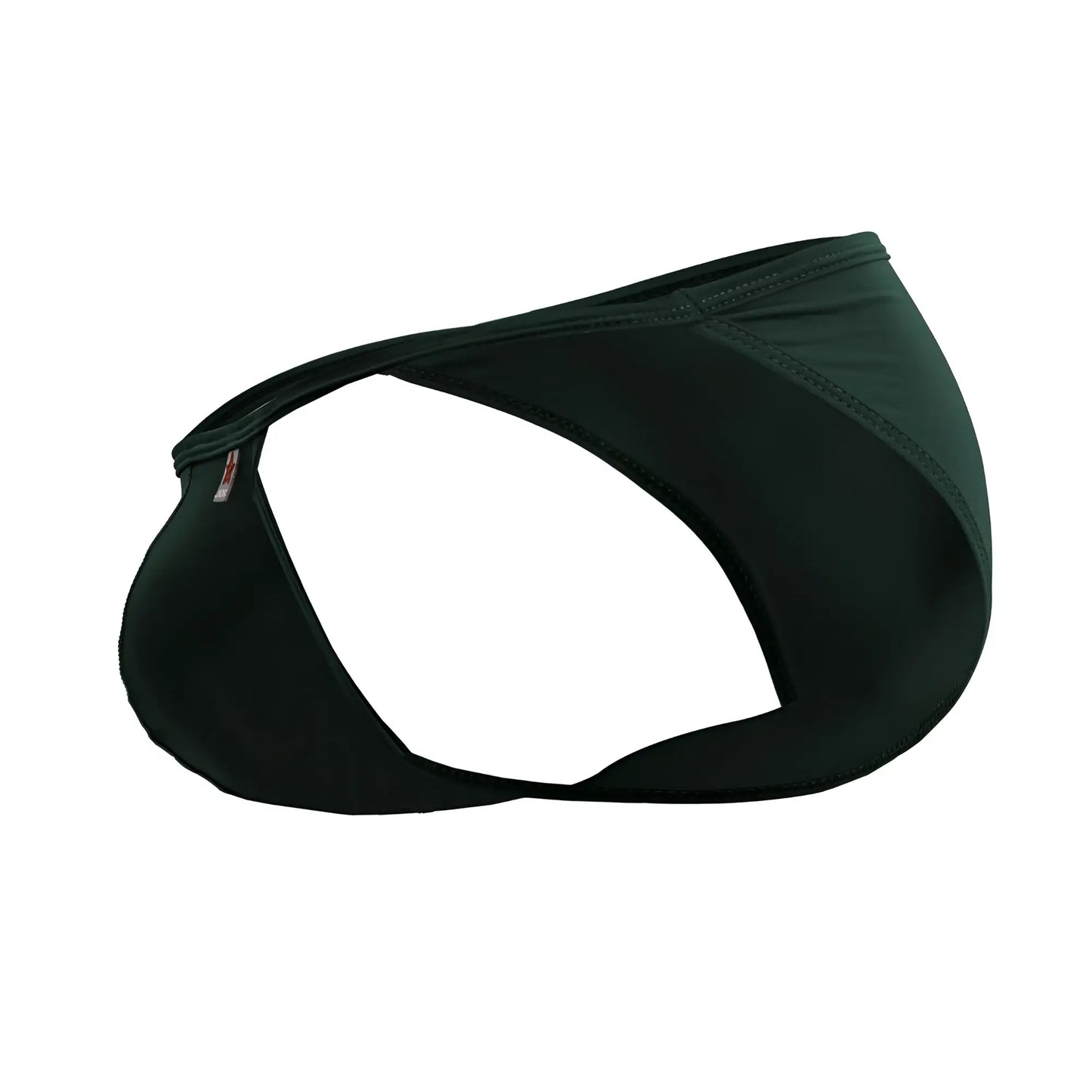Black jor 2257 axel bikini swim trunks in green with form-fitting design and smooth minimalist fabric