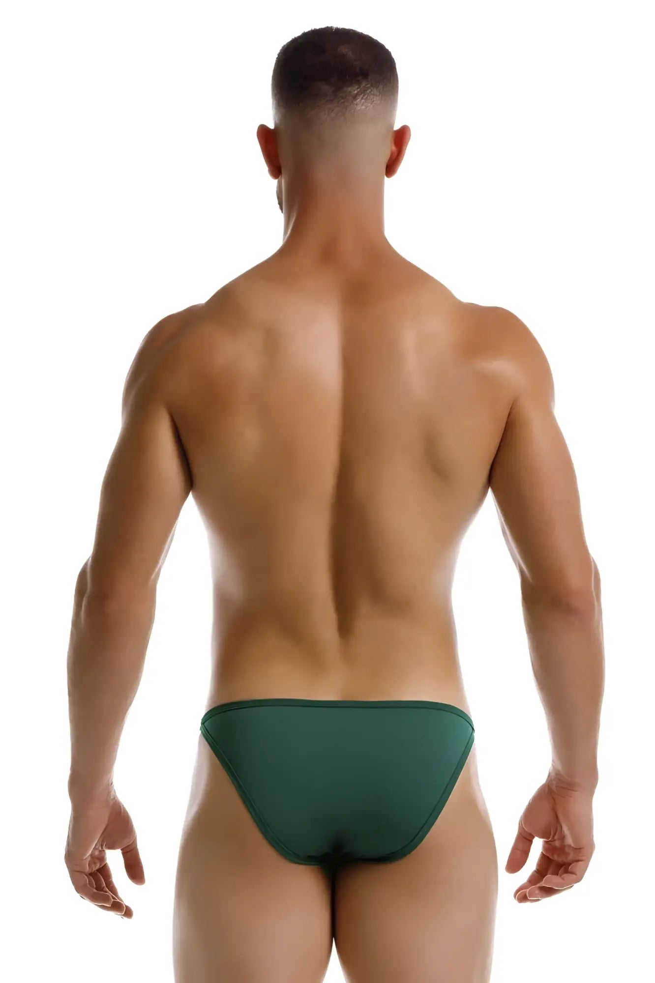 Dark green JOR 2257 Axel bikini swim trunks with a smooth, seamless, form-fitting design for swimming