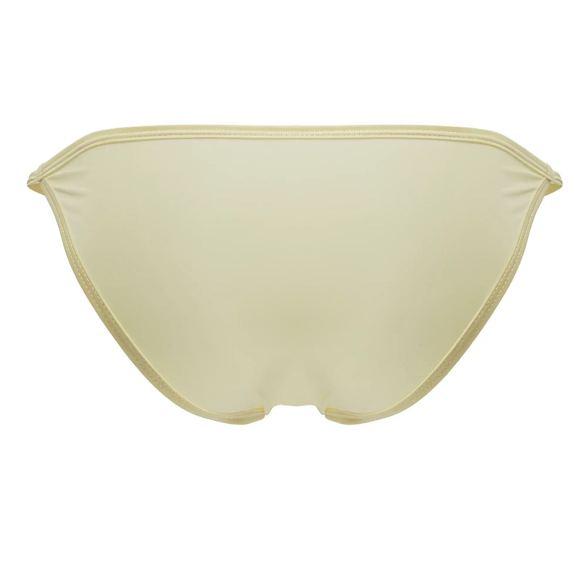 Cream-colored smooth textured bikini bottom with sleek minimalist design from JOR 2257 Axel Bikini Color Yellow collection