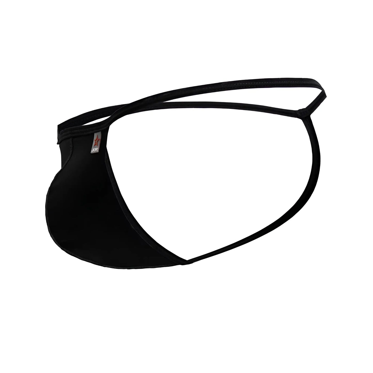 Jor 2258 axel g-string black men’s thong with sleek minimalist design and thin elastic straps shown from the back side