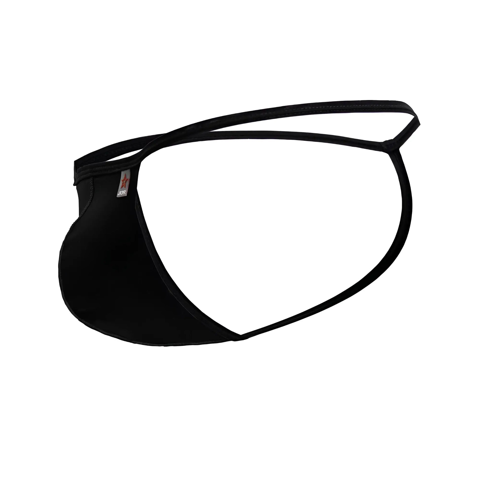 Jor 2258 axel g-string black men’s thong with sleek minimalist design and thin elastic straps shown from the back side