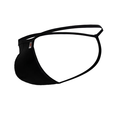 Jor 2258 axel g-string black men’s thong with sleek minimalist design and thin elastic straps shown from the back side
