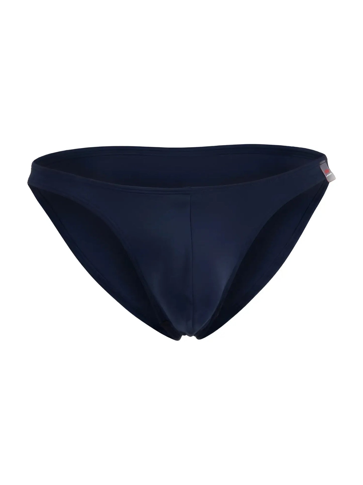 Navy blue jor 2273 travel swim bikini with smooth form-fitting fabric and a small red and white side tag