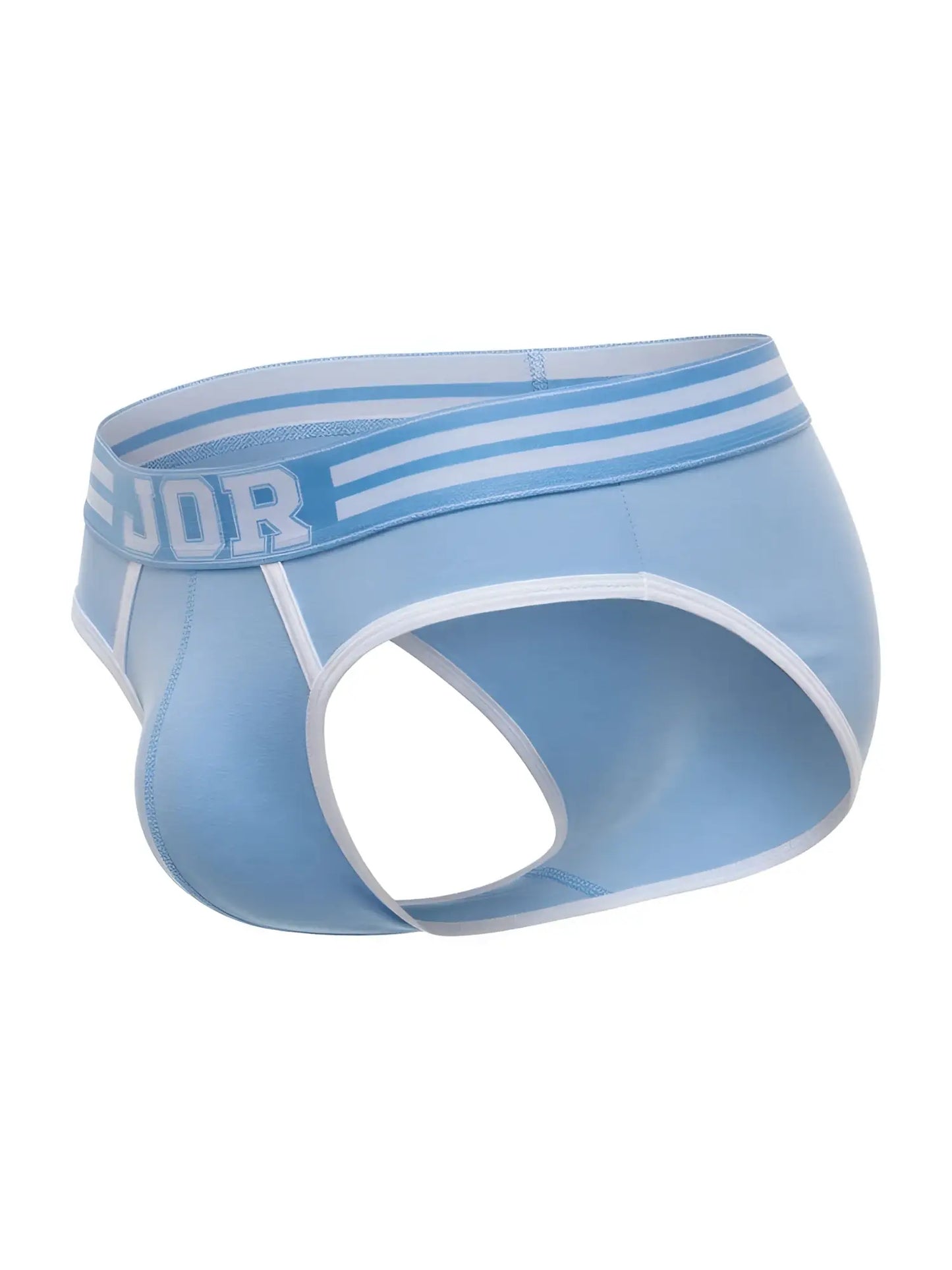 Light blue jor 2321 college briefs with white trim and striped waistband for comfortable everyday wear