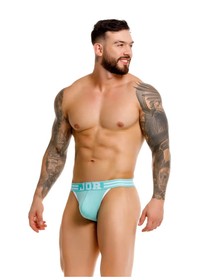 Light blue jor 2323 college thongs with matching elastic waistband in mint color for comfortable everyday wear