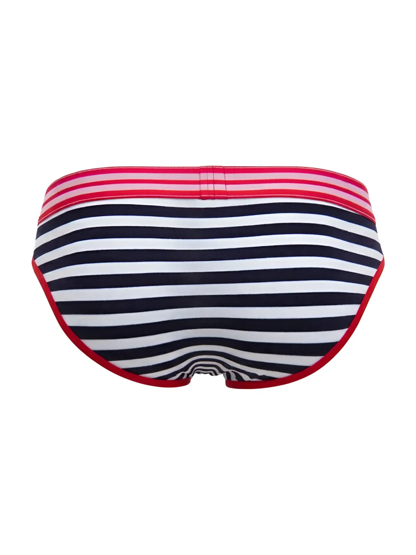Navy and white striped JOR 2335 Santorini briefs with red trim featuring comfortable fabric for everyday wear